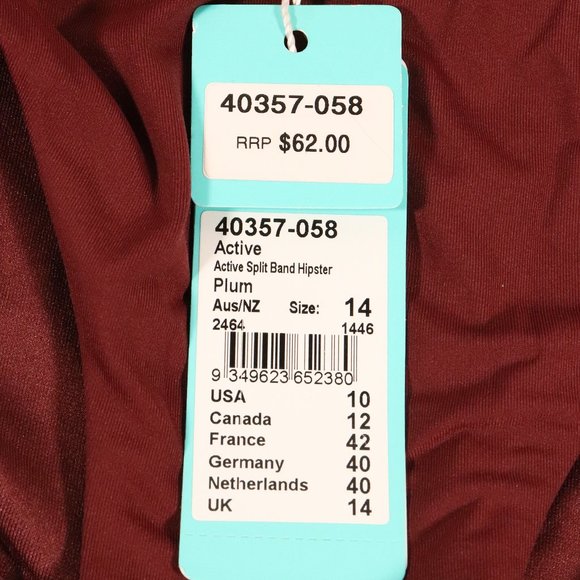 NWT Seafolly X Revolve Active Split Band Hipster in Plum - Picture 11 of 14